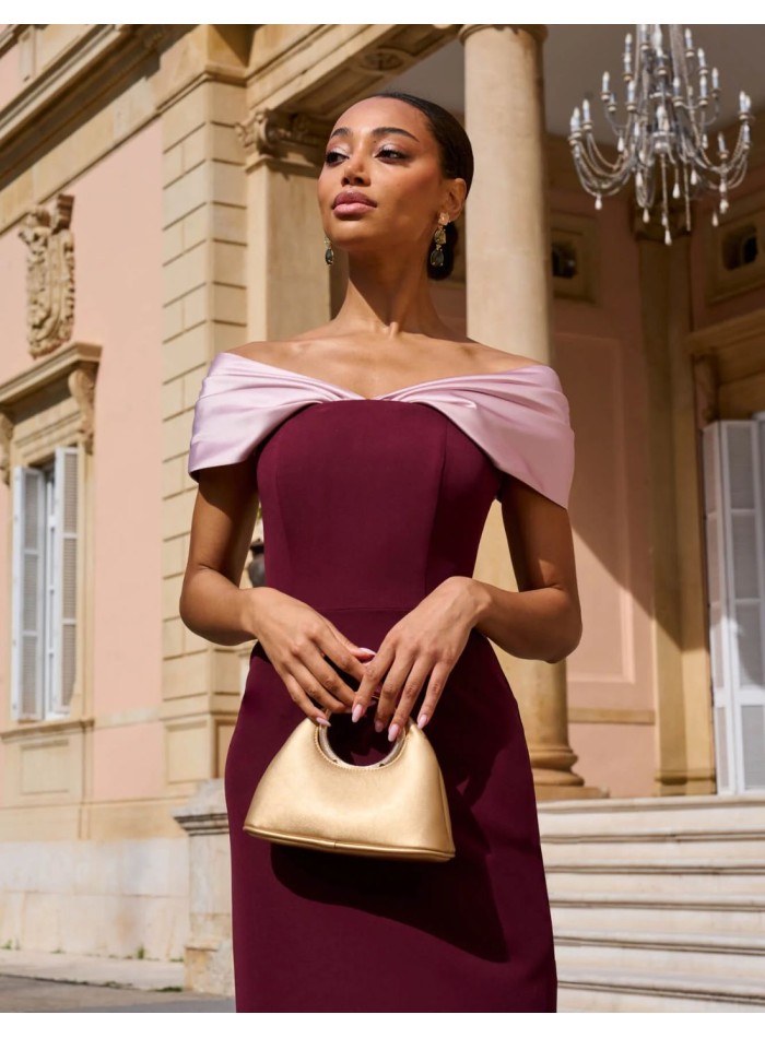 Vestido largo de fiesta palabra de honor con...