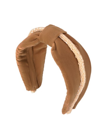 Diadema de invitada en terciopelo de seda