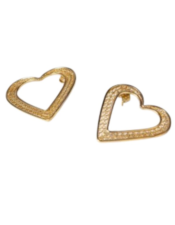 Gold plated heart party earrings 2