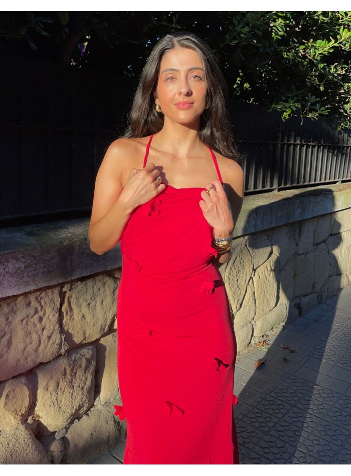 Vestido de fiesta largo rojo - OLAIA MADINABEITIA