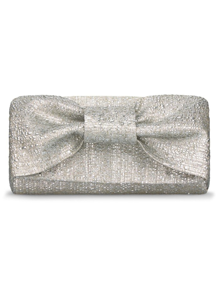 Bolso para invitada en rafia metalizada