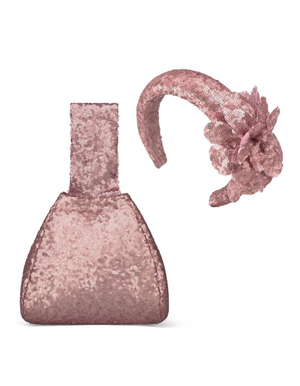 Bolso de fiesta de lentejuelas color rosa 2