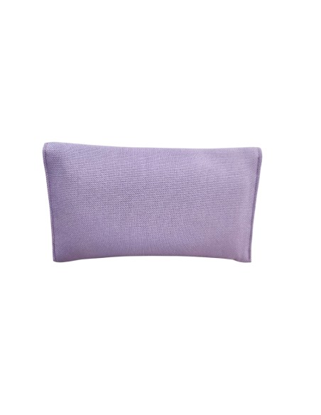 Cartera de mano malva con broche de piedra para eventos especiales