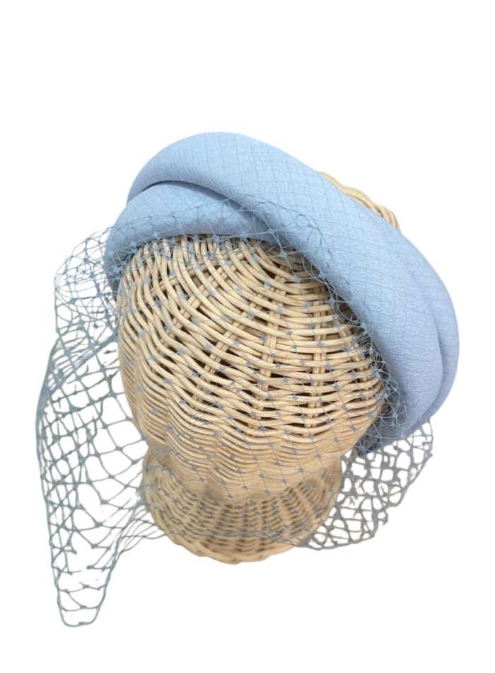 Bandeau d'invité double bleu clair avec voile...