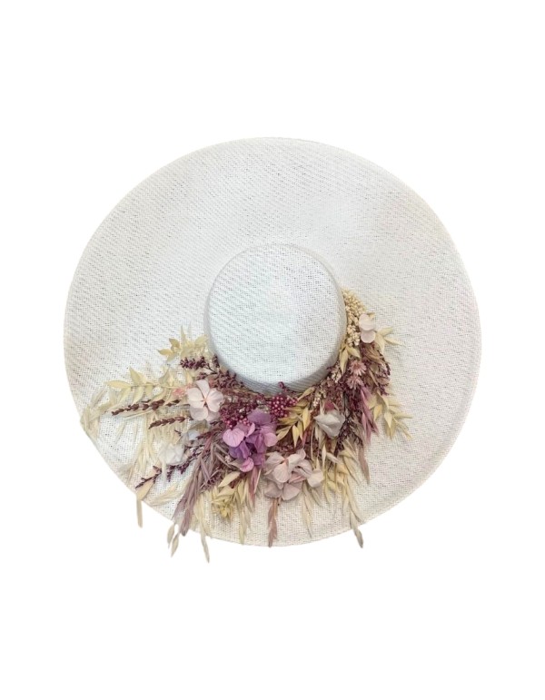 Pamela d'invité écru avec décoration florale