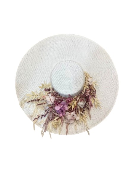 Pamela d'invité écru avec décoration florale