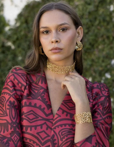 Choker en dorado para invitada