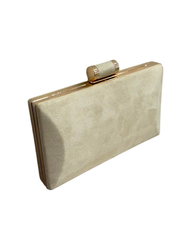 Sac de fête rectangulaire en daim beige