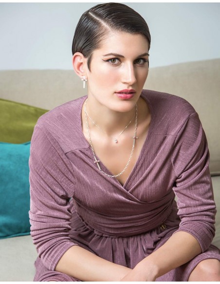 Eme Jewels silver necklace in INVITADISIMA perfect complement for wedding