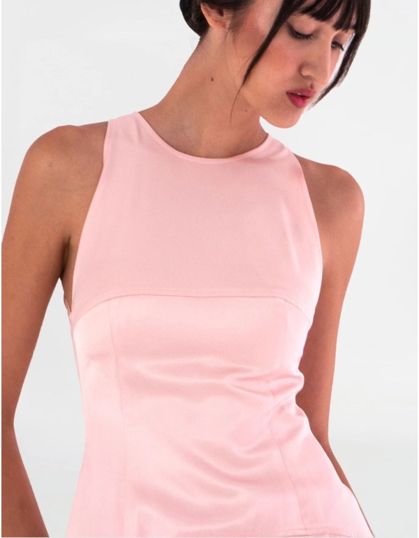 Robe de cocktail décolletée avec jupe évasée 2