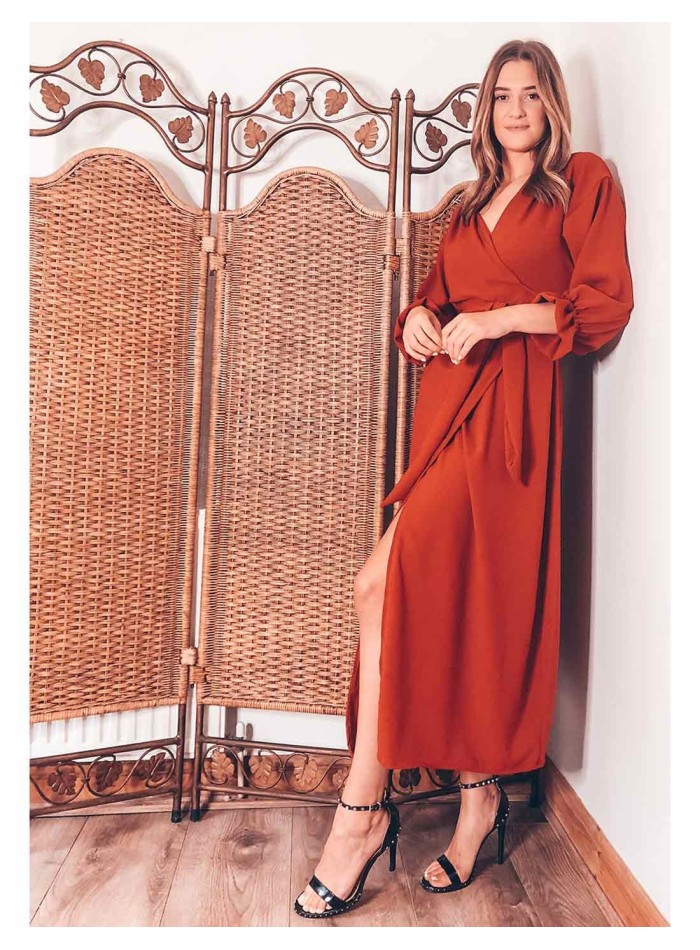 Vestido maxi rojo largo de CoCo VeVe en INVITADISIMA