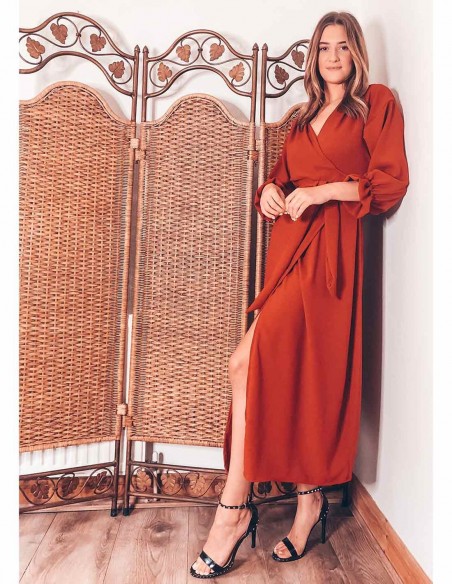 Long red maxi dress by CoCo VeVe at INVITADISIMA