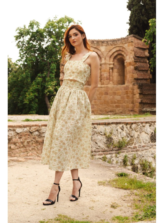 Top à larges bretelles avec imprimé floral