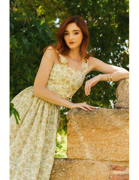 Top de tirante ancho con estampado de flores