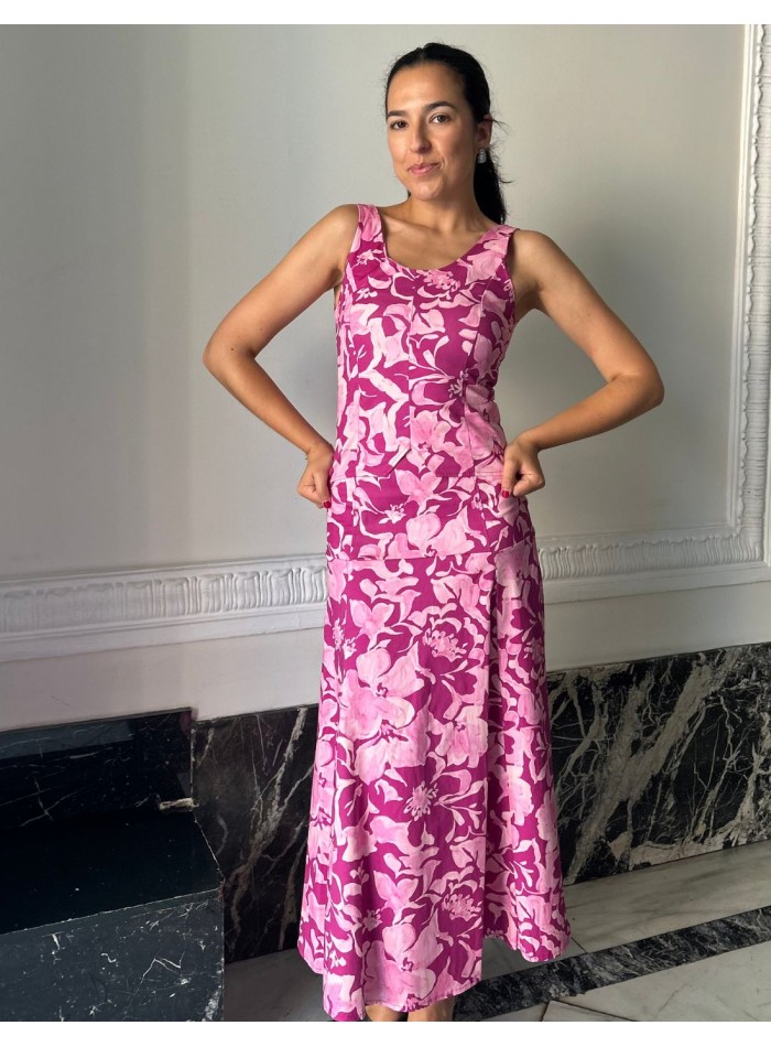 Ensemble top et jupe midi à large bande imprimée