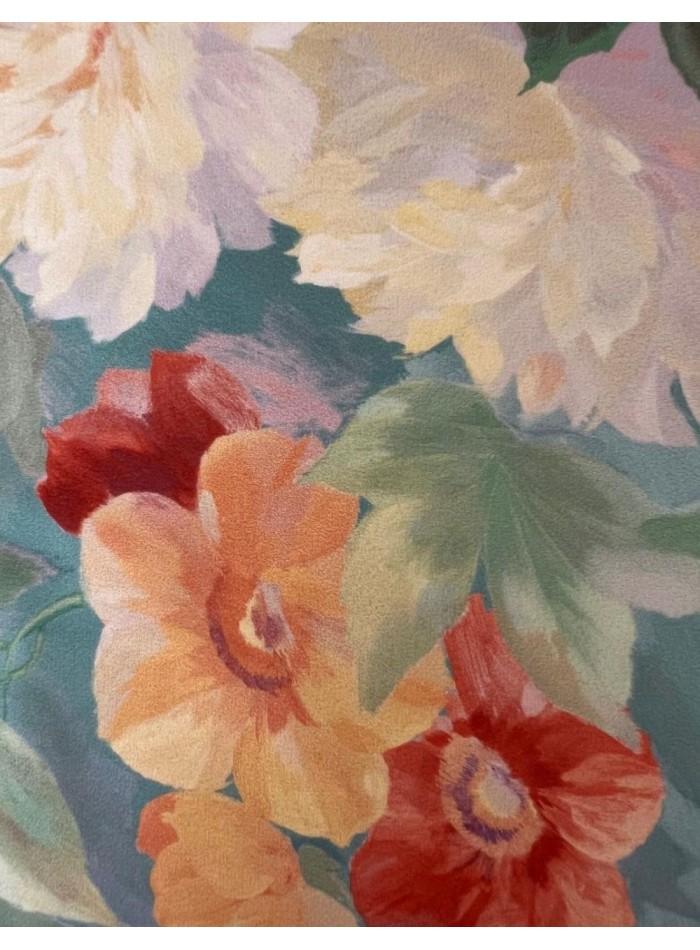 Vestido midi estampado con botones y falda de...