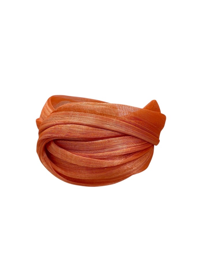 Guest headband in orange silk abaca