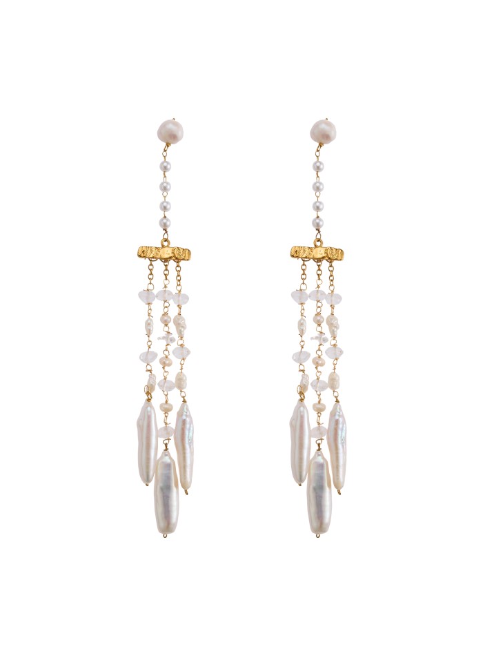 Boucles d'oreilles plaquées or avec pendentifs...