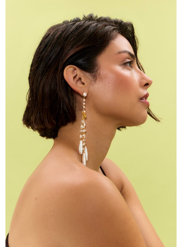 Boucles d'oreilles plaquées or avec pendentifs...