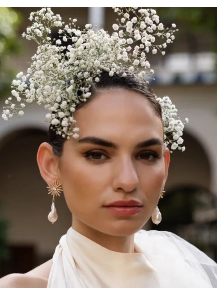 Longues boucles d'oreilles avec étoile et...