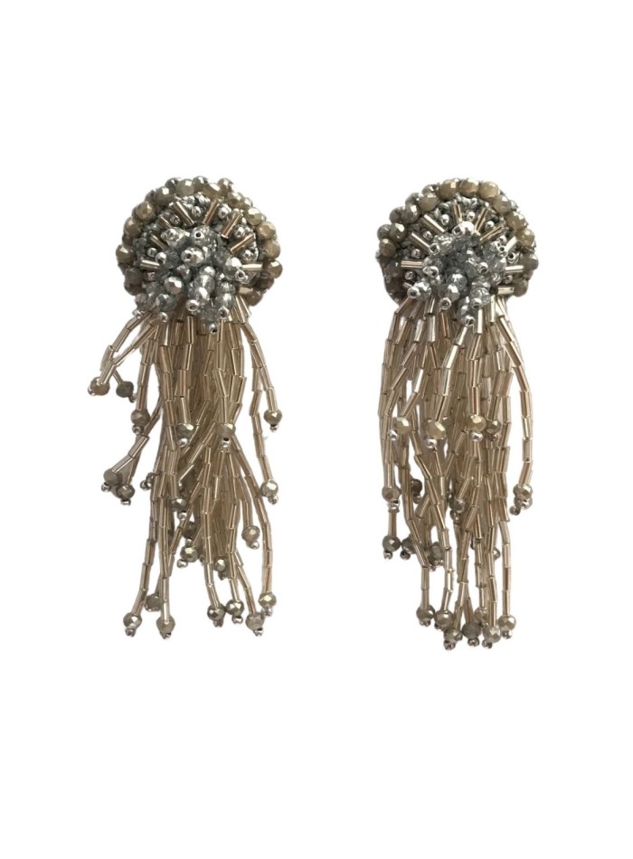 Boucles d'oreilles éventail en crochet avec...