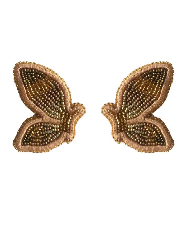 Maxi pendientes dorados de fiesta en forma de mariposa