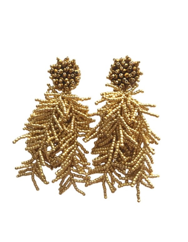 Maxi long party earrings with branches