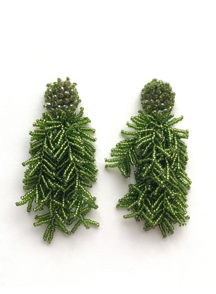 Maxi long party earrings with branches