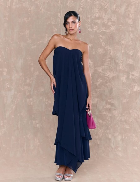 Jupe midi d'invité à double volants