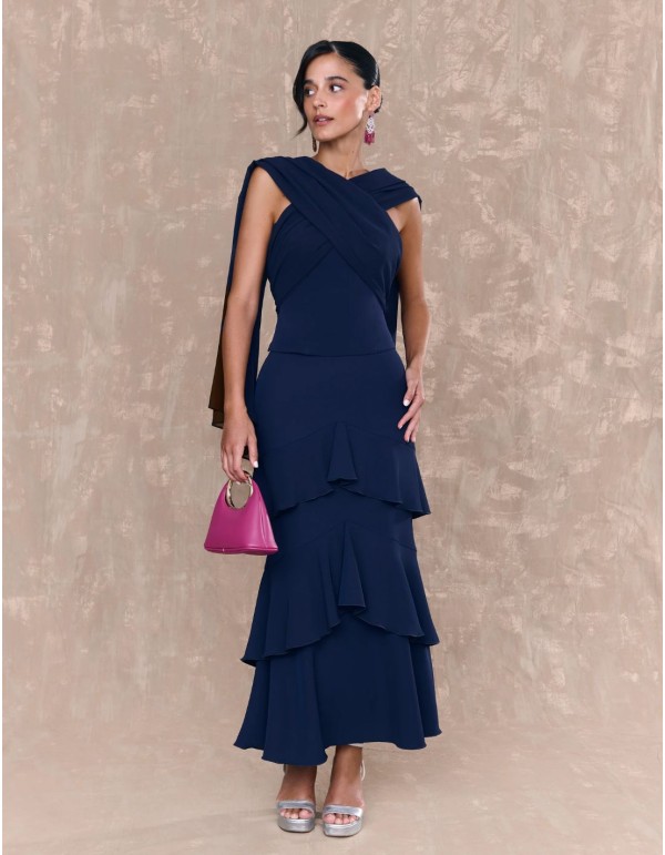 Guest midi skirt with double ruffles 2