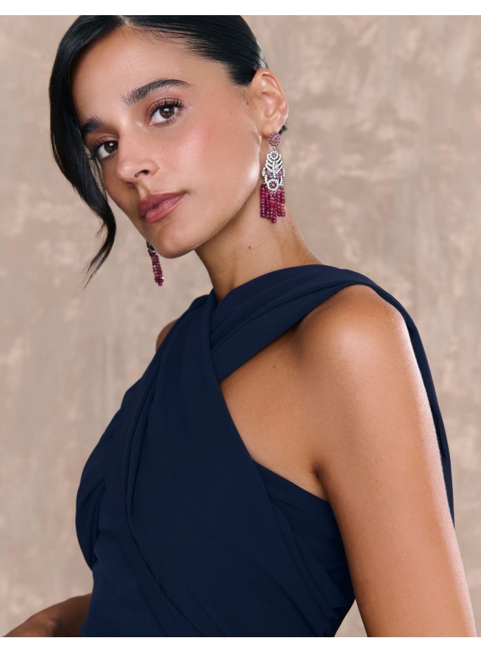 Top de invitada multiposición con escote corazón para boda