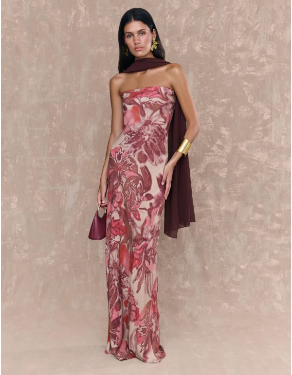 Brown chiffon shawl 2