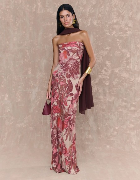 Chal de gasa marrón