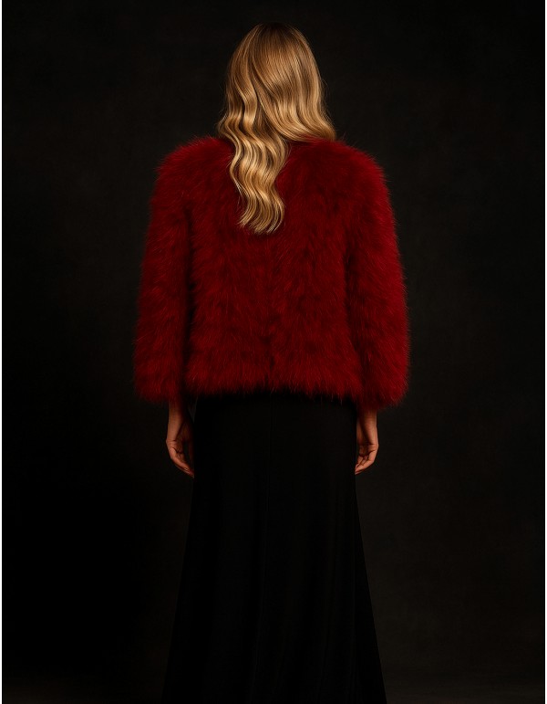 Long sleeve ostrich feather jacket for guests 2