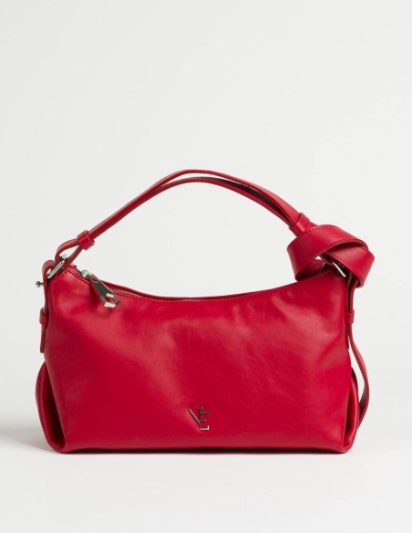 Sac à main en cuir avec poignée réglable et nœud