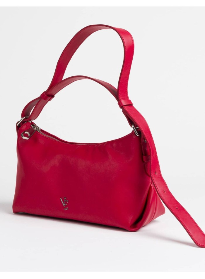 Sac à main en cuir avec poignée réglable et nœud