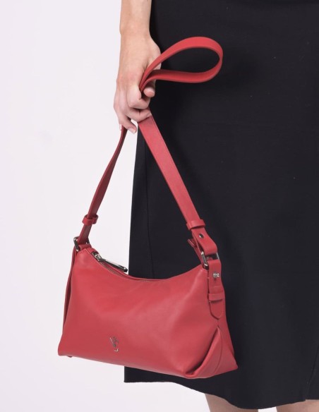 Bolso de piel con asa ajustable y nudo