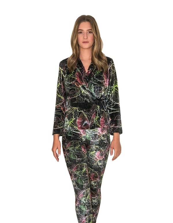 Blazer de fiesta estampado CoCo VeVe