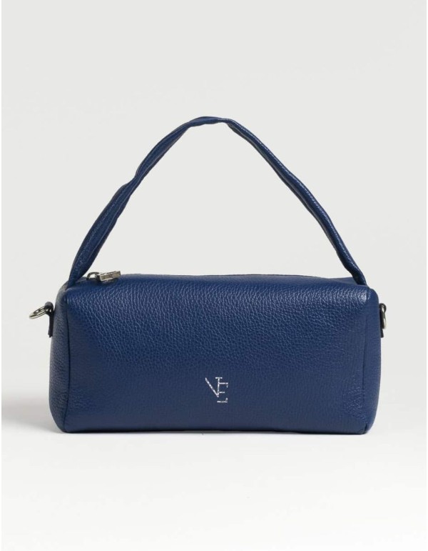 Leather handbag with long and short handles 2