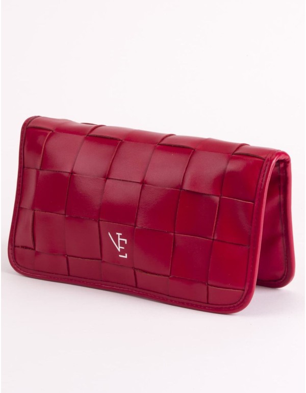 Bolso de piel trenzado con cadena 2