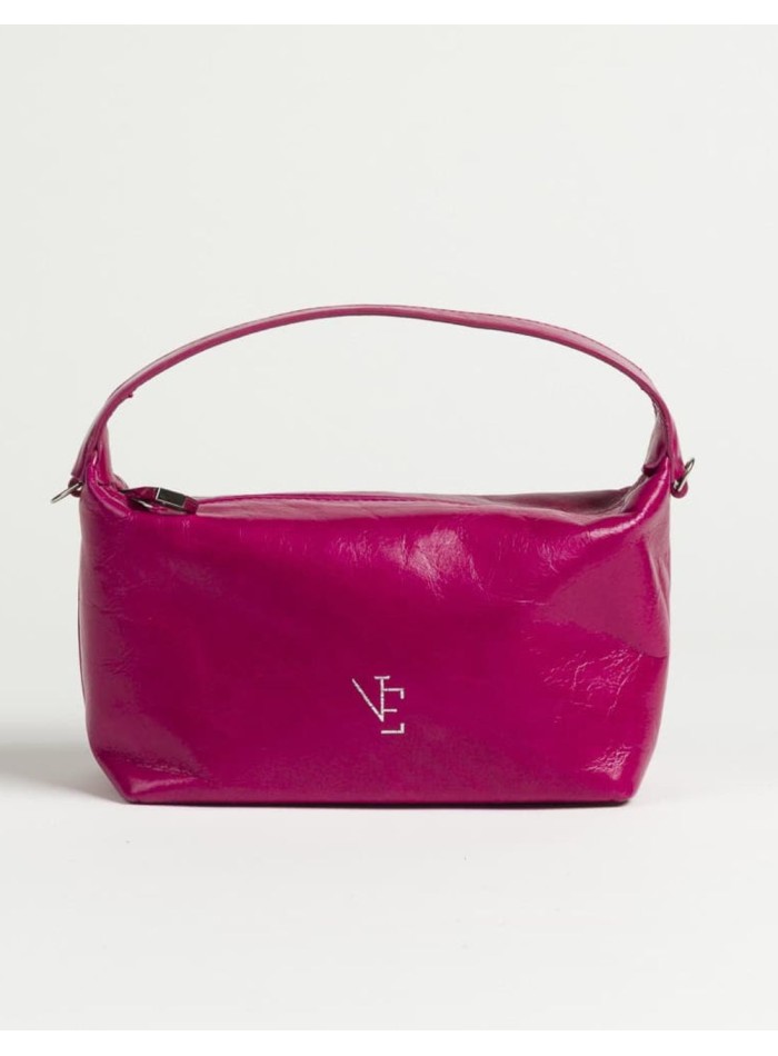 Bolso de piel con asa fija y asa regulable