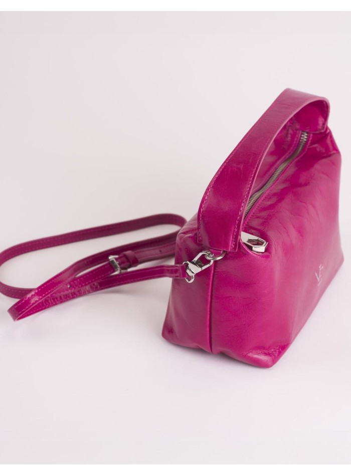 Sac en cuir avec poignée fixe et sangle réglable