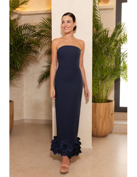 Midi dress with asymmetrical neckline and cape in lurex and chiffon