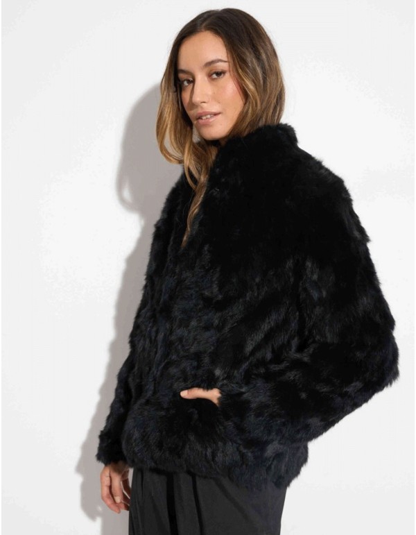 Long pile natural fur jacket 2