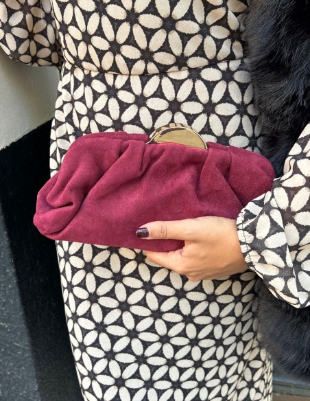 Suede party handbag for guests
