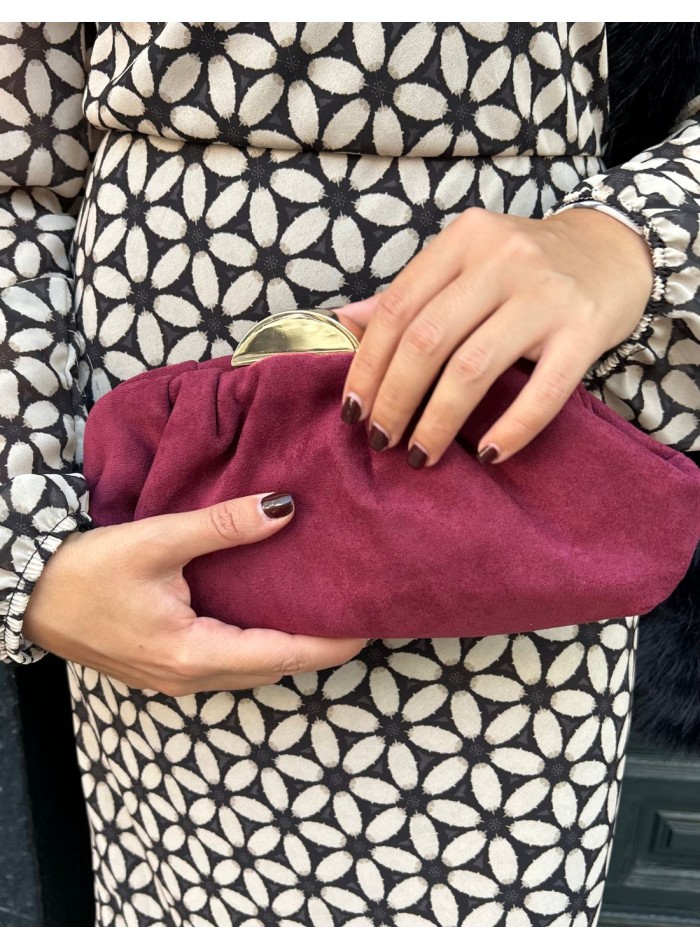 Suede party handbag for guests