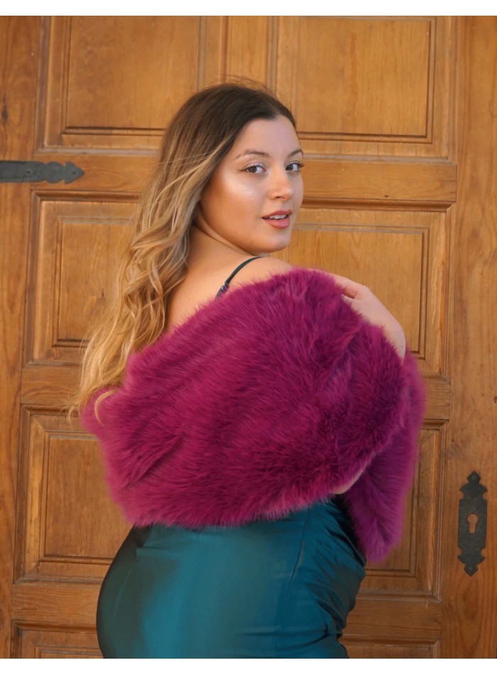 Longue étole en fourrure synthétique - divers...