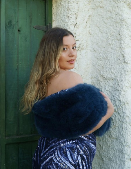 Estola de pelo largo sintético - varios colores