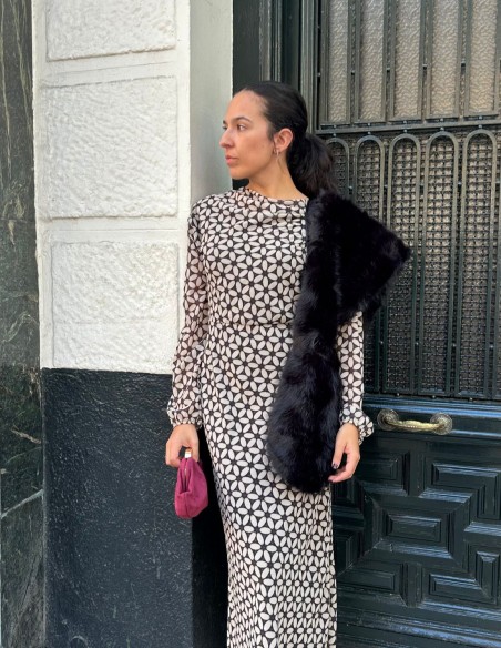 Estola de pelo largo sintético - varios colores para invitada