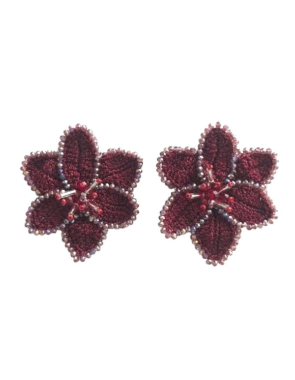 Boucles d'oreilles en crochet avec pierres et acier...